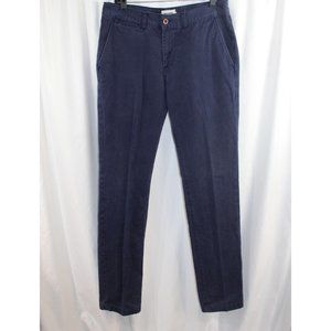 Taylor Stitch Mens Blue Cotton Slim Fit Trouser Pants 32 Handmade in Spain